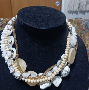 Tresk Multi-Strand Statement Necklace- 19"